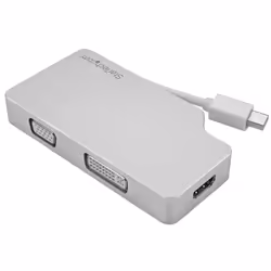 StarTech.com Adaptateur de voyage audio/vidéo 3 en 1 - Mini DisplayPort vers VGA, DVI ou HDMI - 4K - Aluminium, 0,11 m, 3840  ...