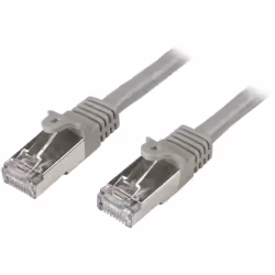 StarTech.com Câble réseau Cat6 blindé SFTP sans crochet de 1 m - Cordon Ethernet RJ45 anti-accroc - M/M - Gris, 1 m, Cat6, SF ...