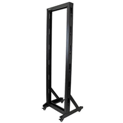 StarTech.com Rack Serveur Mobile 42U à 2 Mâts, Rack Réseau 19" à 2 Mâts avec Roulettes, Rack Ouvert Roulant pour Équipement AV/Data/Media/IT, Rack Ordinateur pour la Maison/Bureau - Roulettes Incluses