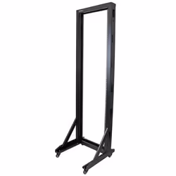 StarTech.com Rack Serveur Mobile 42U à 2 Mâts, Rack Réseau 19" à 2 Mâts avec Roulettes, Rack Ouvert Roulant pour Équipement AV/Data/Media/IT, Rack Ordinateur pour la Maison/Bureau - Roulettes Incluses