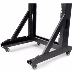 StarTech.com Rack Serveur Mobile 42U à 2 Mâts, Rack Réseau 19" à 2 Mâts avec Roulettes, Rack Ouvert Roulant pour Équipement AV/Data/Media/IT, Rack Ordinateur pour la Maison/Bureau - Roulettes Incluses - Vue supplémentaire 4