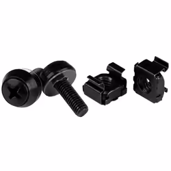 StarTech.com Paquet de 100 vis et écrous cages M5 x 12 mm - Noir, Vis, Noir, 894 g, 100 pièce(s), 138 mm, 266 mm