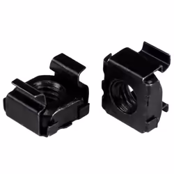 StarTech.com Paquet de 50 écrous cages M6 - Noir, Ecrou cage, Acier, Noir, M6, CE, TAA, REACH, 215,5 g
