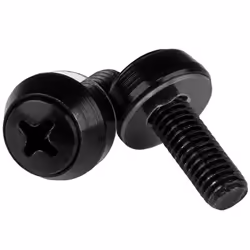 StarTech.com Paquet de 100 vis de montage M6 x 12 mm - Noir, Vis, Noir, 570 g, 100 pièce(s), 115 mm, 224 mm