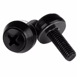 StarTech.com Paquet de 50 vis de montage M5 x 12 mm - Noir, Vis, Acier, Tôle métallique, Utilité générale, M5, Tête bombée