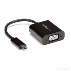 StarTech.com Adaptateur vidéo USB-C vers VGA - M/F - 1920x1200 / 1080p - Noir, 3.2 Gen 1 (3.1 Gen 1), USB Type-C, Sortie VGA ...
