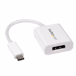StarTech.com Adaptateur vidéo USB-C vers DisplayPort - M/F - 4K 60 Hz - Blanc, USB Type-C, Sortie de DisplayPorts, 3840 x 216 ...