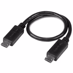 StarTech.com Câble USB OTG Micro USB vers Micro USB de 20 cm - M/M, 0,203 m, Micro-USB B, Micro-USB B, Noir