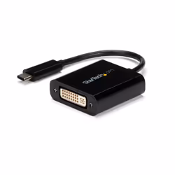 StarTech.com Adaptateur vidéo USB Type-C vers DVI - M/F - Noir, 3.2 Gen 2 (3.1 Gen 2), USB Type-C, Sortie DVI, 1920 x 1200 pi ...