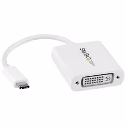 StarTech.com Adaptateur vidéo USB Type-C vers DVI - M/F - Blanc, 3.2 Gen 2 (3.1 Gen 2), USB Type-C, Sortie DVI, 1920 x 1200 p ...