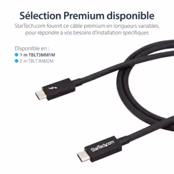 StarTech.com Câble Thunderbolt 3 (20 Gb/s) USB-C de 1 m - Compatible Thunderbolt, USB et DisplayPort - M/M - Vue supplémentaire 9
