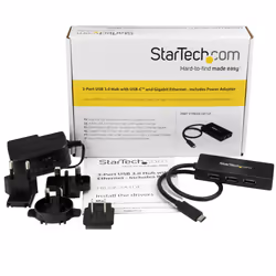 StarTech.com Hub USB-C à 3 ports avec Gigabit Ethernet - USB-C vers 3x USB-A - USB 3.0 - 5Gbps - Adaptateur d'alimentation inclus - Vue supplémentaire 7