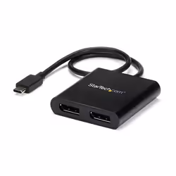 StarTech.com Adaptateur USB-C vers Double DisplayPort 1.2, Hub USB-C Multi-Moniteur MST, Double écran 4K 30Hz/1080p 60Hz DP E ...