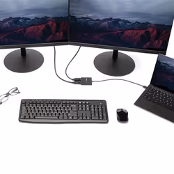 StarTech.com Adaptateur USB-C vers Double DisplayPort 1.2, Hub USB-C Multi-Moniteur MST, Double écran 4K 30Hz/1080p 60Hz DP Extender/Splitter pour Ordinateur Portable, Câble Intégré Extra-Long - Windows Uniquement - Vue supplémentaire 4