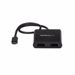 StarTech.com Adaptateur USB-C vers Double DisplayPort 1.2, Hub USB-C Multi-Moniteur MST, Double écran 4K 30Hz/1080p 60Hz DP Extender/Splitter pour Ordinateur Portable, Câble Intégré Extra-Long - Windows Uniquement - Vue supplémentaire 5