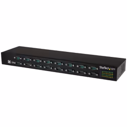 StarTech.com Hub série RS232 à 16 ports - Adaptateur USB vers 16x DB9 RS232 à montage en rack, USB 2.0 Type-B, Série, 480 Mbi ...
