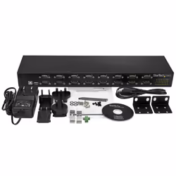 StarTech.com Hub série RS232 à 16 ports - Adaptateur USB vers 16x DB9 RS232 à montage en rack - Vue supplémentaire 4