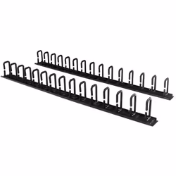 StarTech.com Panneau de gestion de câbles 0U de 1,8 m pour rack - Guide-câbles avec anneaux, Noir, Acier, 40U, 1727,2 mm, 50  ...