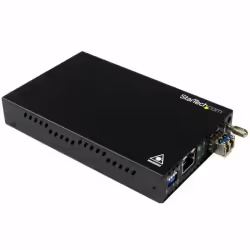StarTech.com Convertisseur de média fibre optique Gigabit Ethernet - Monomode LC - 10 km, 2000 Mbit/s, 1000Base-T, 1000Base-L ...