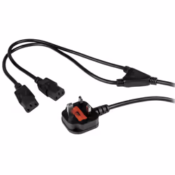 StarTech.com PXT101YUK, 2 m, BS 1363, Coupleur 2 x C13, SVT, 250 V, 10 A