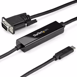 StarTech.com Adaptateur USB-C vers VGA 1m - Câble Vidéo Actif USB Type C vers VGA - 1920x1200/1080p - Compatible Thunderbolt ...