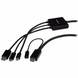 StarTech.com Câble adaptateur USB-C, HDMI ou Mini DisplayPort vers HDMI de 2 m, 2 m, HDMI, HDMI + Mini DisplayPort + USB Type ...