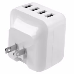 StarTech.com Chargeur mural USB à 4 ports - (34 W/6,8 A) - Chargeur de voyage international - Blanc