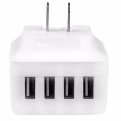 StarTech.com Chargeur mural USB à 4 ports - (34 W/6,8 A) - Chargeur de voyage international - Blanc