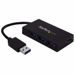 StarTech.com Hub USB 3.0 à 4 ports - 5Gbps - USB-A vers 3x USB-A 1x USB-C - Adaptateur d'alimentation inclus, USB 3.2 Gen 1 ( ...