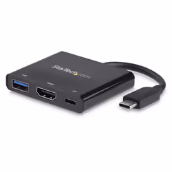 StarTech.com Adaptateur multifonction USB-C vers HDMI 4K avec USB Power Delivery et port USB-A, Avec fil, USB 3.2 Gen 1 (3.1  ...