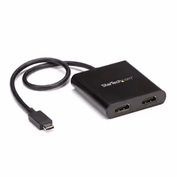 StarTech.com Adaptateur USB-C vers Double HDMI, Hub USB Type-C Multi-Moniteur MST, Double Extender / Splitter d'Affichage HDM ...
