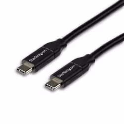 StarTech.com Câble USB-C vers USB-C avec Power Delivery 5A de 2 m - USB 2.0 - Noir, 2 m, USB C, USB C, USB 2.0, 480 Mbit/s, N ...
