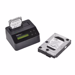 StarTech.com Effaceur de Disque Dur à Baie Unique, Nettoyeur d'HDD/SSD Autonome, 4Kn, USB 3.0 à SATA III (6 Gbps), 9 Modes d'Effacement, Dock Nettoyeur de Disque Dur Secure Erase, Port d'Imprimante DB-9, TAA - Vue supplémentaire 5