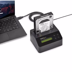 StarTech.com Effaceur de Disque Dur à Baie Unique, Nettoyeur d'HDD/SSD Autonome, 4Kn, USB 3.0 à SATA III (6 Gbps), 9 Modes d'Effacement, Dock Nettoyeur de Disque Dur Secure Erase, Port d'Imprimante DB-9, TAA - Vue supplémentaire 6