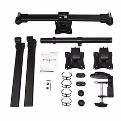 StarTech.com Support de Bureau Bras Triple pour Moniteur - Support VESA 3 Écran jusqu'à 27" - Mât Articulé/Réglable - Inclinaison/Pivotement/Rotation de l'Écran - Pince de Bureau/Anneau