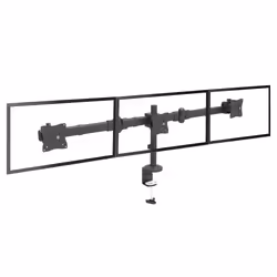StarTech.com Support de Bureau Bras Triple pour Moniteur - Support VESA 3 Écran jusqu'à 27" - Mât Articulé/Réglable - Inclinaison/Pivotement/Rotation de l'Écran - Pince de Bureau/Anneau - Vue supplémentaire 8