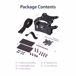 StarTech.com Support VESA pour Client Léger (jusqu'à 5kg) - Montage sous Bureau / Derrière Écran pour mini PC - Vue supplémentaire 12