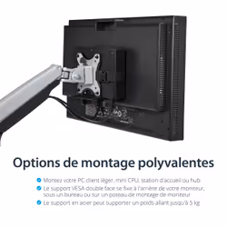 StarTech.com Support VESA pour Client Léger (jusqu'à 5kg) - Montage sous Bureau / Derrière Écran pour mini PC - Vue supplémentaire 14