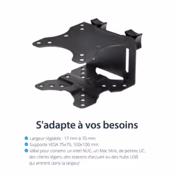 StarTech.com Support VESA pour Client Léger (jusqu'à 5kg) - Montage sous Bureau / Derrière Écran pour mini PC - Vue supplémentaire 15
