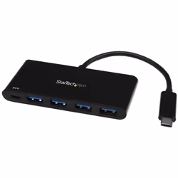 StarTech.com Hub USB-C à 4 ports avec Power Delivery - USB-C vers 4x USB-A - USB 3.0 - 5Gbps, USB 3.2 Gen 1 (3.1 Gen 1) Type- ...
