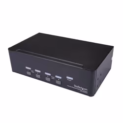 StarTech.com Switch KVM double affichage DisplayPort 4K 60 Hz à 4 ports avec hub USB 2.0 intégré, 3840 x 2160 pixels, 4K Ultr ...