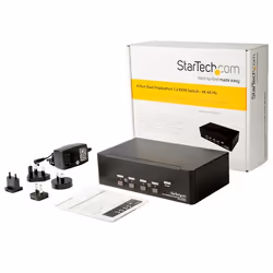 StarTech.com Switch KVM double affichage DisplayPort 4K 60 Hz à 4 ports avec hub USB 2.0 intégré - Vue supplémentaire 5