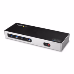 StarTech.com Station d'Accueil Double Écran 4K60Hz DisplayPort et HDMI - Dock USB-C et USB-A - Dock USB 3.0 pour PC Portables ...
