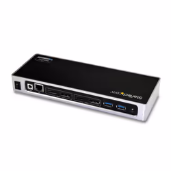 StarTech.com Station d'Accueil Double Écran 4K60Hz DisplayPort et HDMI - Dock USB-C et USB-A - Dock USB 3.0 pour PC Portables USB-C ou USB-A - 6x USB Type-A, GbE - USB 3.1 Gen 1 - Mac/Windows