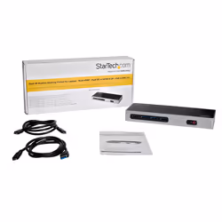 StarTech.com Station d'Accueil Double Écran 4K60Hz DisplayPort et HDMI - Dock USB-C et USB-A - Dock USB 3.0 pour PC Portables USB-C ou USB-A - 6x USB Type-A, GbE - USB 3.1 Gen 1 - Mac/Windows - Vue supplémentaire 8