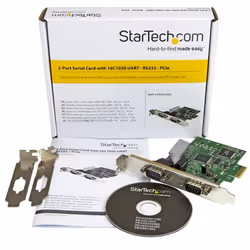 StarTech.com Carte PCI Express à 2 ports série DB9 RS232 - Adaptateur PCIe série avec UART 16C1050 - Vue supplémentaire 5