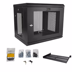 StarTech.com Rack serveur 9U à montage mural - Boîtier armoire serveur - Jusqu'à 38,1 cm de profondeur - Vue supplémentaire 7