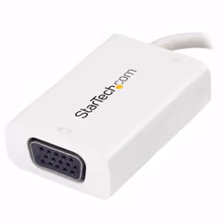 StarTech.com Adaptateur USB-C vers VGA - Convertisseur Vidéo 1080p USB Type-C vers Moniteur VGA avec Chargement - 60W PD Pass-Through - Compatible Thunderbolt 3 - Blanc