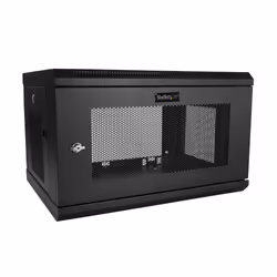 StarTech.com Armoire Réseau Murale à 2 Montants 6U avec Étagère 1U, Armoire Serveur Murale 19" à Charnières pour Équipement I ...