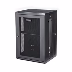 StarTech.com Rack serveur 18U à montage mural - Boîtier armoire serveur à charnières - Panneau arrière articulé